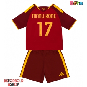 AS Roma Manu Kone #17 Hjemmebanesæt Børn 2026-27 Kort ærmer (+ korte bukser)